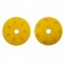 16MM CONICAL SHOCK PISTONS YELLOW (1.2MM X 7 ANGLED HOLES) (2PCS) - UR1714