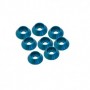 3MM. ALU. NYLON NUT W/FLANGED BLUE (10PCS)