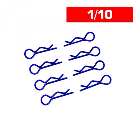 ULTIMATE RACING BODY CLIPS 1/10 BLUE (8 PCS.)