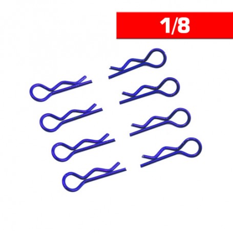 ULTIMATE RACING BODY CLIPS 1/8 L&R BLUE (8 PCS.)