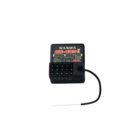 Sanwa RX-493i (FH5/FH5U) Waterproof Telemetry Receiver with Signal Indicator
