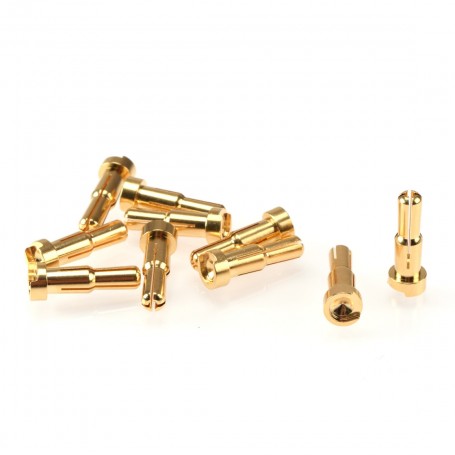 RUDDOG 4/5mm Dual Bullet Gold Plug Male (2pcs) - RP-0198