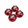 Hong Nor -Covered Serrated Wheel Nuts Red (4 pcs)- HN-449-R