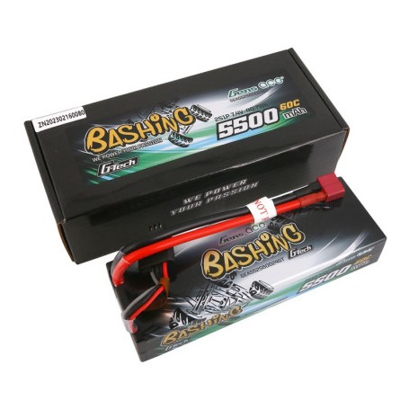 GENS ACE G-TECH 5500 mAh 7.4V 60C 2S1P WITH T-DEAN BASHING SERIES