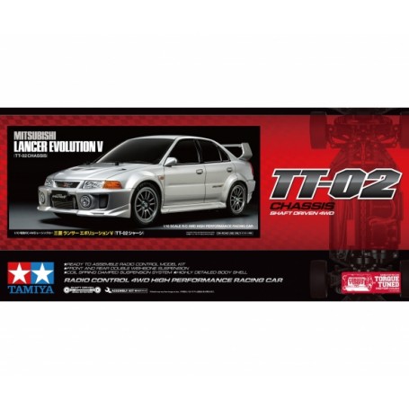 TAMIYA 1:10 RC Mitsubishi Lancer Evo V TT-02 58713