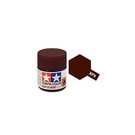 TAMIYA 81309 Peinture Acrylique XF-9 Rouge Sombre / Hull Red 23ml