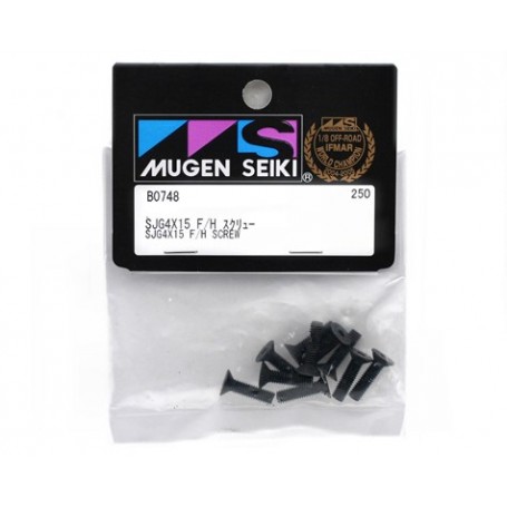 Mugen Seiki 4x15mm SJG Flat Head Screw (10)
