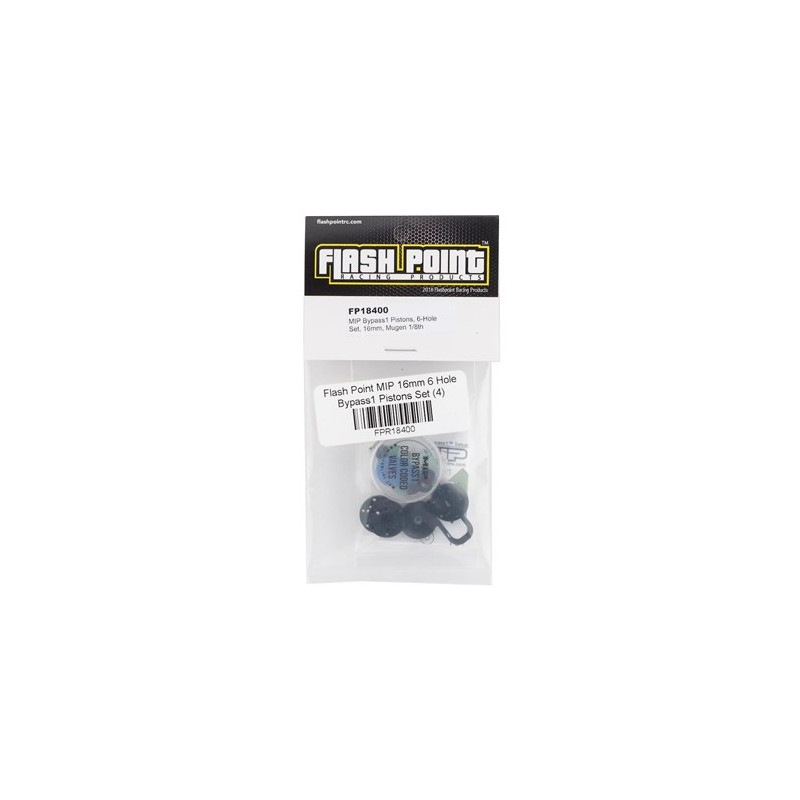 Flash Point MIP 16mm 6 Hole Bypass1 Pistons Set (4)