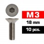 M3X18MM FLAT HEAD SCREWS (10 PCS) ULTIMATE