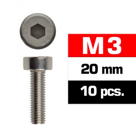 M3X20MM CAP HEAD SCREWS (10 PCS)