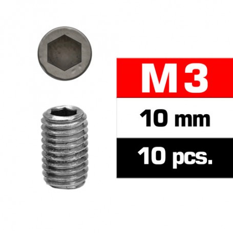 M3X10MM SET SCREWS (10 PCS)