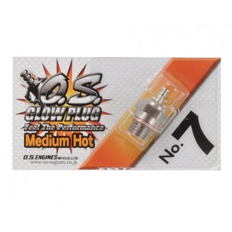 O.S. No.7 Short Body Standard Glow Plug "Medium Hot"