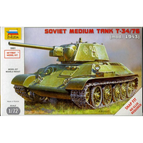 Zvezda model kit soviet medium tank T34/76