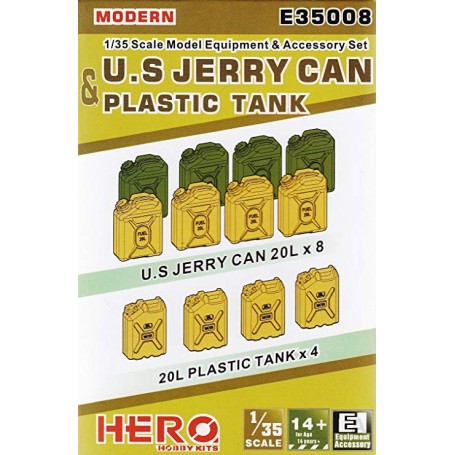 Hero Hobby 1/35 Modern U.S Jerry Can Plastic Tank E35008