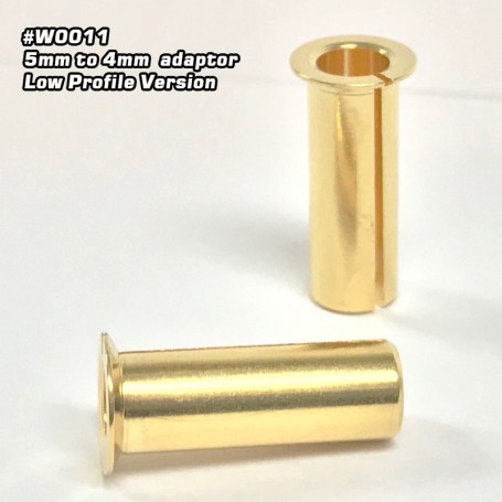 Silverback 5mm to 4mm Ultra Low Resistance Adaptor (Gold) 2pcs.