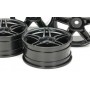 Tamiya Medium Narrow 18 Spoke Hard Wheels (Black, 0 Offset, 4 Pcs) 54738