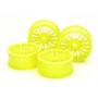 Tamiya 1/10 RC 18-Spoke Wheels Fluorescent Yellow 4 Pcs 54852