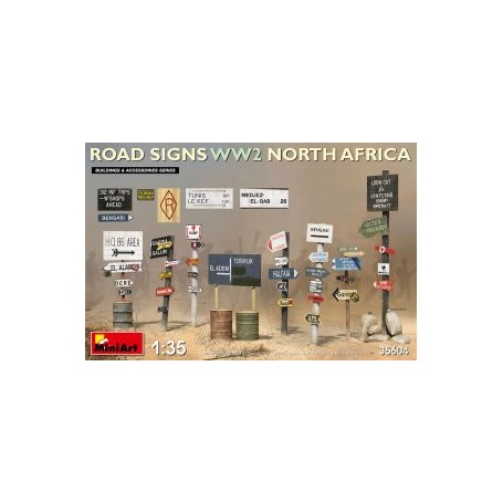 ROAD SIGNS MINIART 1/35 WW2 NORTH AFRICA 35604
