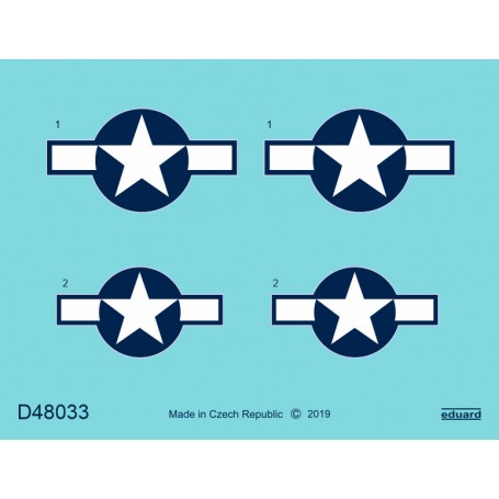 EDUARD DECALS 1/48 P-51D NATIONAL INSIGNIA D48033