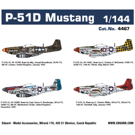 EDUARD KIT 1/144 AIRCRAFT P51D MUSTANG SUPER 44 - 4467