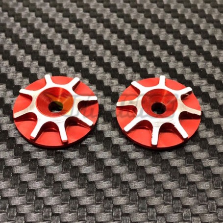 FastRace Wing Buttons Aluminum washers for 1/8 Buggy Red wing FR0504RO