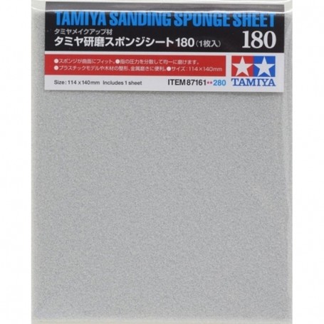 TAMIYA PARTS SANDING SPONGEN SHEET 180 (114X140MM) 87161