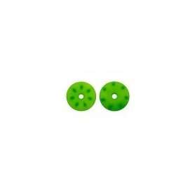 16MM UR CONICAL SHOCK PISTONS GREEN (1.3MM X 7 ANGLED HOLES) - UR1715 (2PCS)