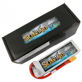 GENS ACE LIPO BATTERY SOARING 2200MAH 7.4V 30C 2S1P PACK WITH XT60 PLUG GA000127