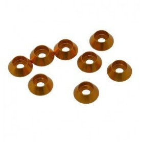 3MM ALUMINIUM CAP HEAD WASHER GOLD (8 PCS)