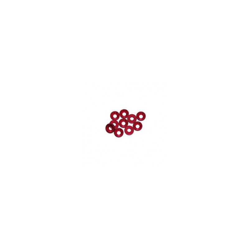 ALU. WASHER RED 3 MM. (10 PCS)