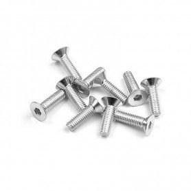 XRAY HEX SCREW SFH M3x10 - SILVER (10) - 904310