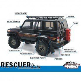 RGT86190 RESCUER 4x4 RTR 1:10 WATERPROOF TRAIL CRAWLER BLACK