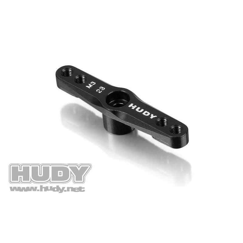 HUDY ALU THROTTLE SERVO HORN - KO PROPO, SANWA - 2-HOLE 293507