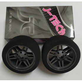 J-TECH-1:8 ON ROAD FRONT TIRES SH.32 GOLD-JTA01832G