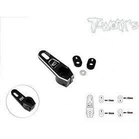T-Work's TA-141-25-V2 Adjustable 7075-T6 Alum Clamping 25T Servo Horn +15mm