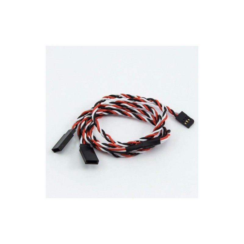 FUTABA TWISTED Y-SPLITTER SERVO LEAD (60CM)