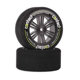 TIRES1/10 FOAM REAR 30MM 40SHORE JAP B. CARBON W. (2)