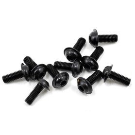 B0762 Mugen 3x8mm SJG Flanged Button Head Hex Screw (10)