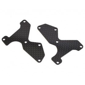 E2154 Graphite Front Lower Suspension Arm Mount Plate 2pcs (1mm): X8
