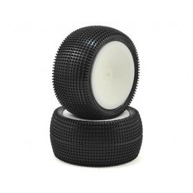 Schumacher Cactus 2.2" Rear 1/10 Buggy Pre-Mounted Carpet Tire (2) (Yellow)