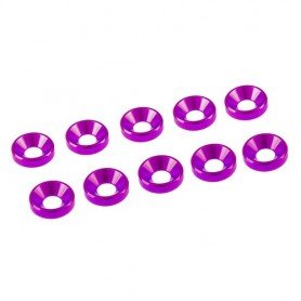 ALUMINIUM 4MM WASHER PINK (10 PCS)