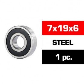 7X19X6MM STEEL "HS" RUBBER SEALED FRONT ENGINE BEARING (UR, NOVA,OS) (1PC)