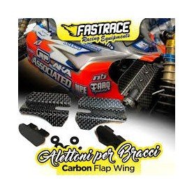 FR850MU FasTrace "Flap Wing" aileron arms ant. sup.in carbon Mugen MBX8