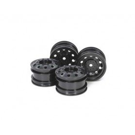 TAMIYA PARTS WHEELS TRUCK RACING FRONT/REAR BLACK 54741