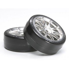 TAMIYA PARTS TIRE/WHEEL 1/10 CHROME MESH (24MM)(2) SUPER DRIFT 54021
