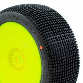 ADDICTIVE V2 BUGGY C3 (MEDIUM) PRE-MOUNTED YELLOW (2PCS.)