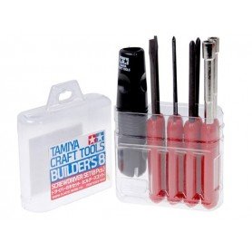 TAMIYA TOOL CREWDRIVER ASSOTMENT (8PCS) RED 74023