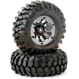 Pneus e Roda 1/10 Wheel Set Crawler black 96mm (2) Carson