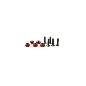 ALUMINUM SERVO WASHER (RED) FOR SANWA AND FUTABA (5PCS) KOS00T02
